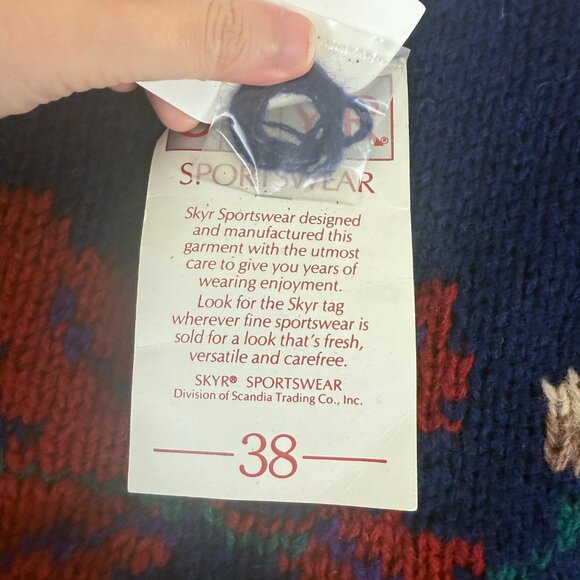 NWT SKYR Sportswear 100% Shetland Wool Floral Fair Isle Sweater - Picture 6 of 12